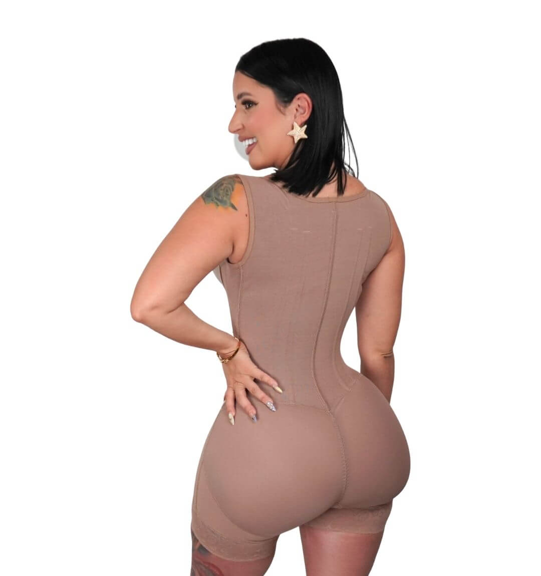 Faja Azalia 7020 Post Operatoria 3ra Etapa 2 tallas más grande en los glúteos con zipper en la zona íntima y realce de glúteos