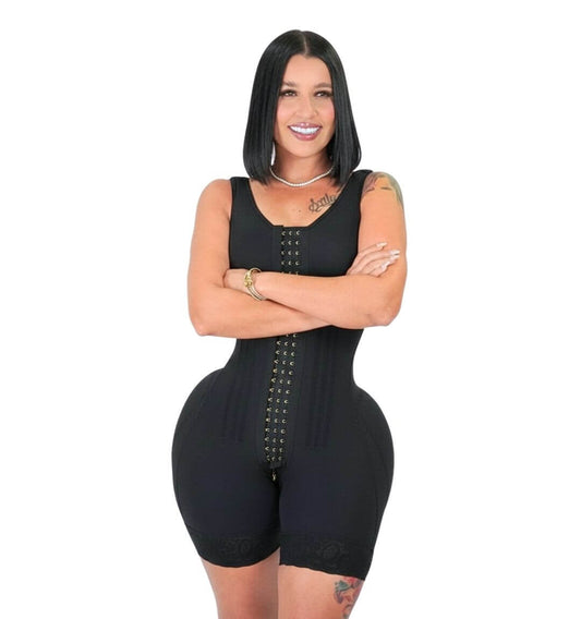 Faja Reloj de Arena 7034 Tela Terapéutica 4 tallas más grande en los glúteos 15 Varillas y con Zipper
