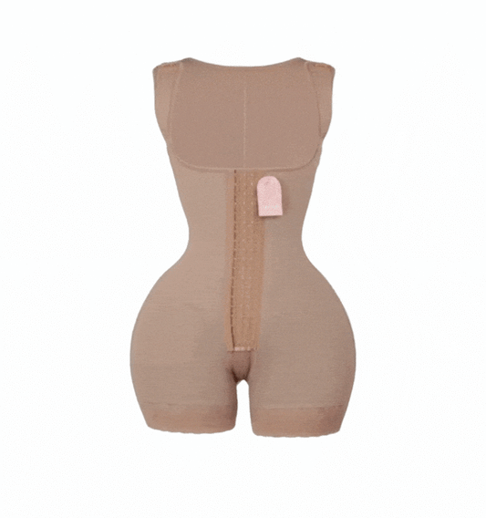 Faja Azalia 7020 Post Operatoria 3ra Etapa 2 tallas más grande en los glúteos con zipper en la zona íntima y realce de glúteos