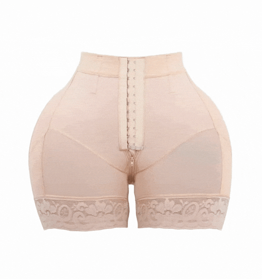 Faja Short Prieta 7033 Máxima Compresión Levanta Cola con Zipper