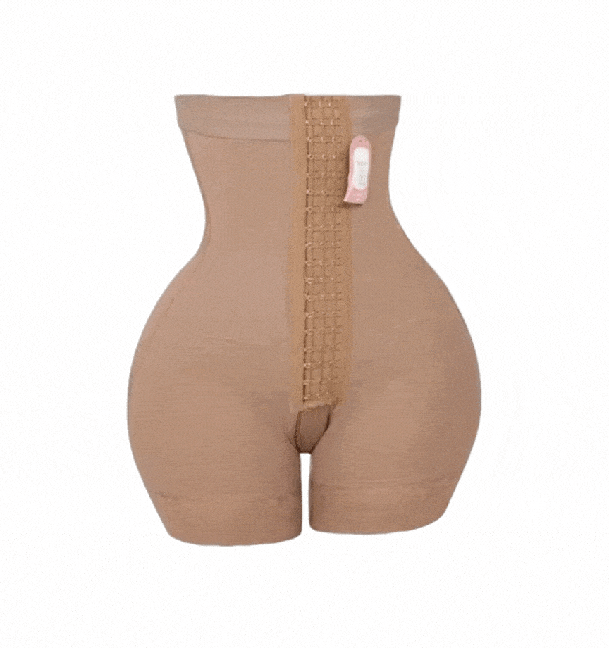 Faja Strapless Jany 7014 Post Operatoria 3ra Etapa 2 tallas más grande en los glúteos con zipper en la zona íntima y realce de glúteos