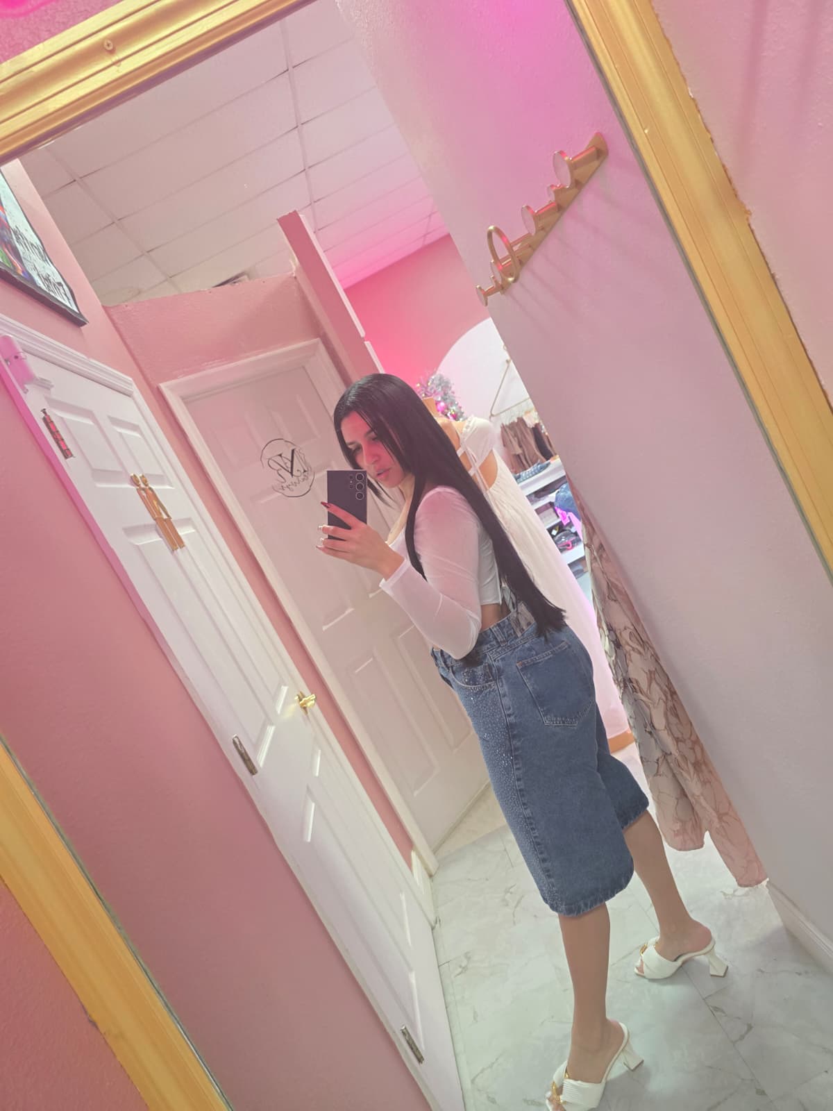 Bermuda de brillo (muy poco strech)